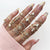 Vintage Gold Star Knuckle Rings