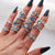 Vintage Gold Star Knuckle Rings