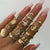 Vintage Gold Star Knuckle Rings