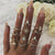 Vintage Gold Star Knuckle Rings