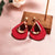 Round Dangle Drop Korean Earrings