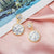 Round Dangle Drop Korean Earrings