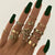 Vintage Gold Star Knuckle Rings